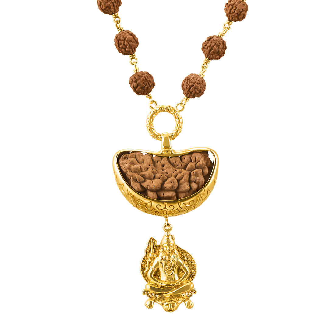 Shiva 1 Mukhi Rudraksha Mala (gold) 3