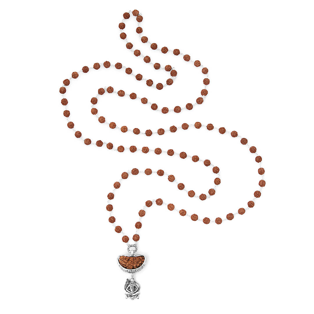 Shiva 1 Mukhi Rudraksha Mala (silver) 2