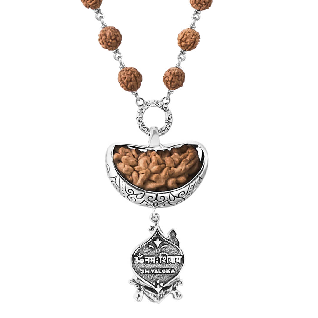 Shiva 1 Mukhi Rudraksha Mala (silver) 4