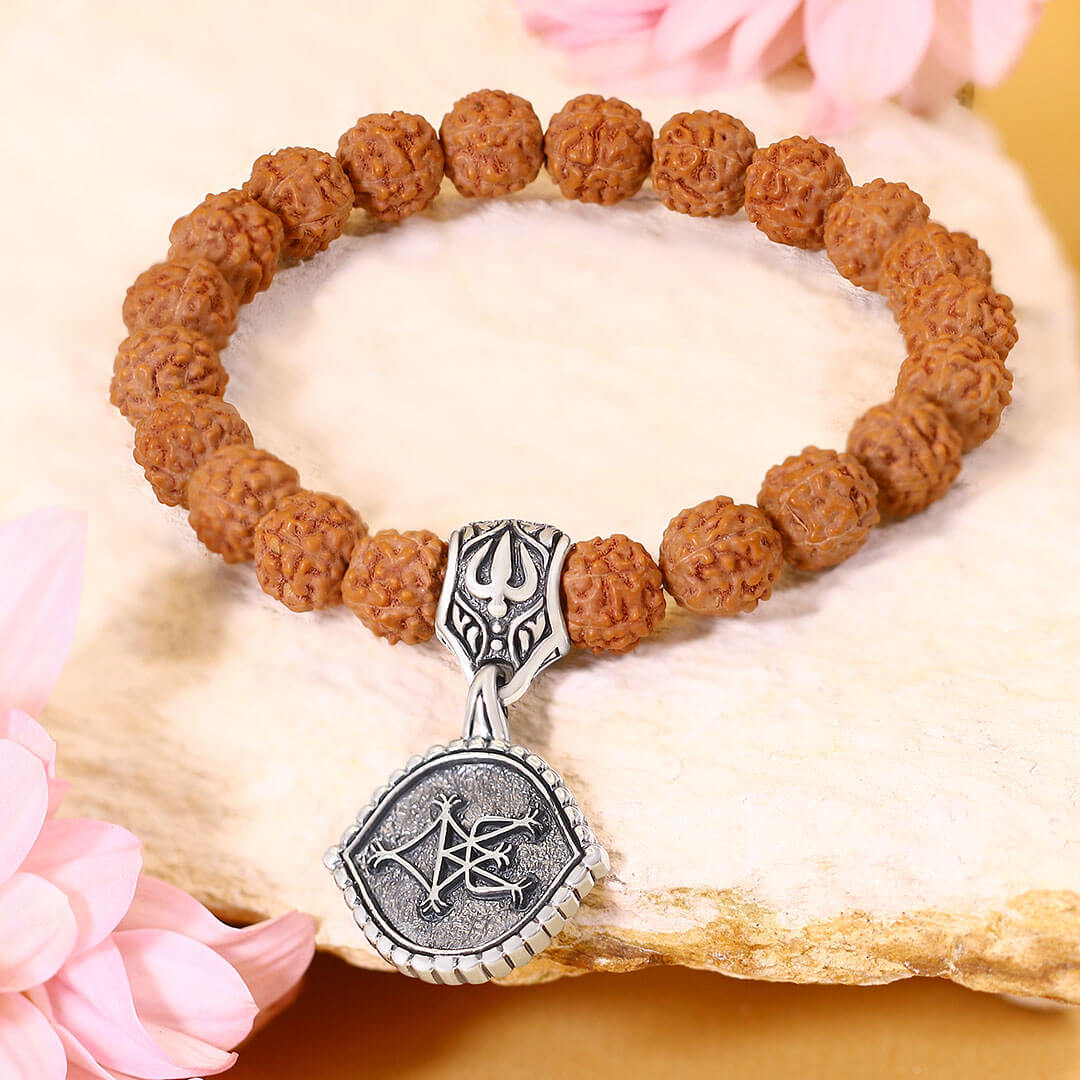 Shiva-Third-Eye—Rudraksha-Bracelet-(silver)-4