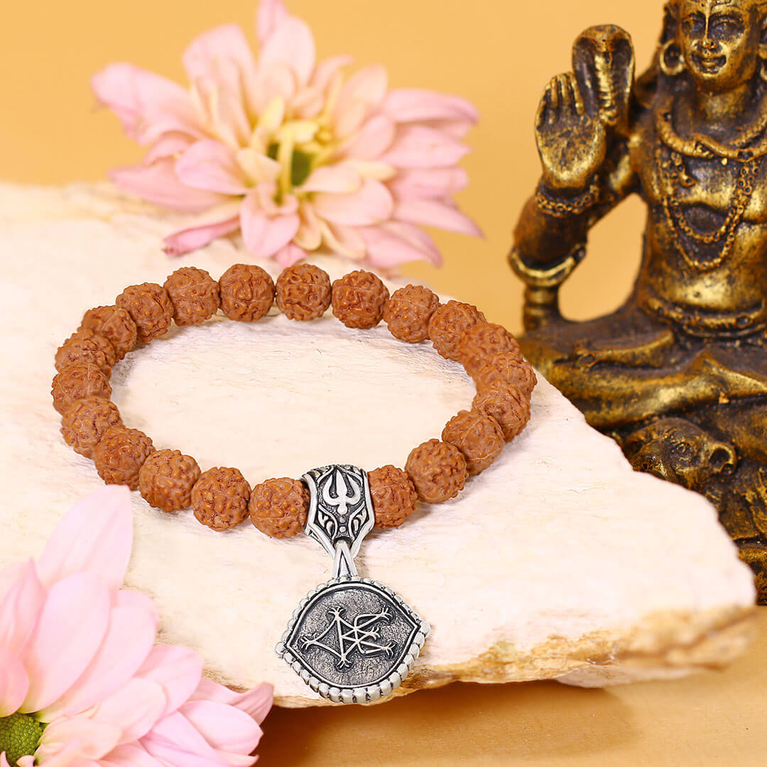 Shiva-Third-Eye—Rudraksha-Bracelet-(silver)-5