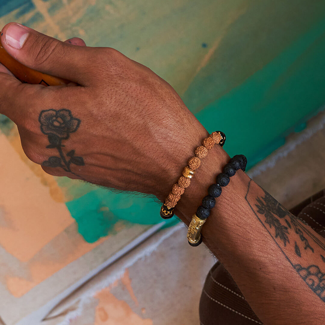 Healer Protection Mantra Bracelet (gold) 6