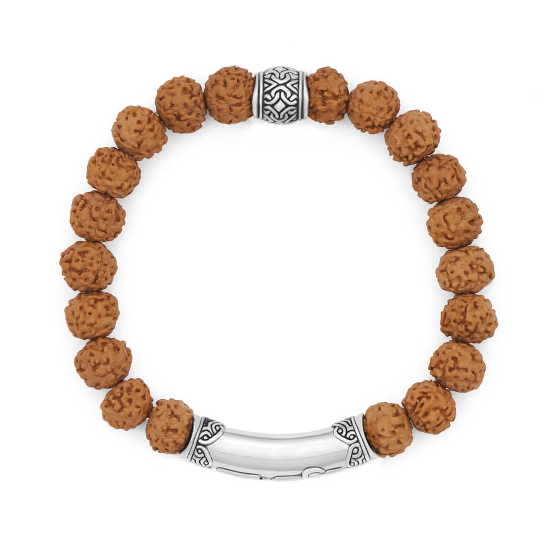 I Am Divine Love Rudraksha Mantra Bracelet (silver) 2