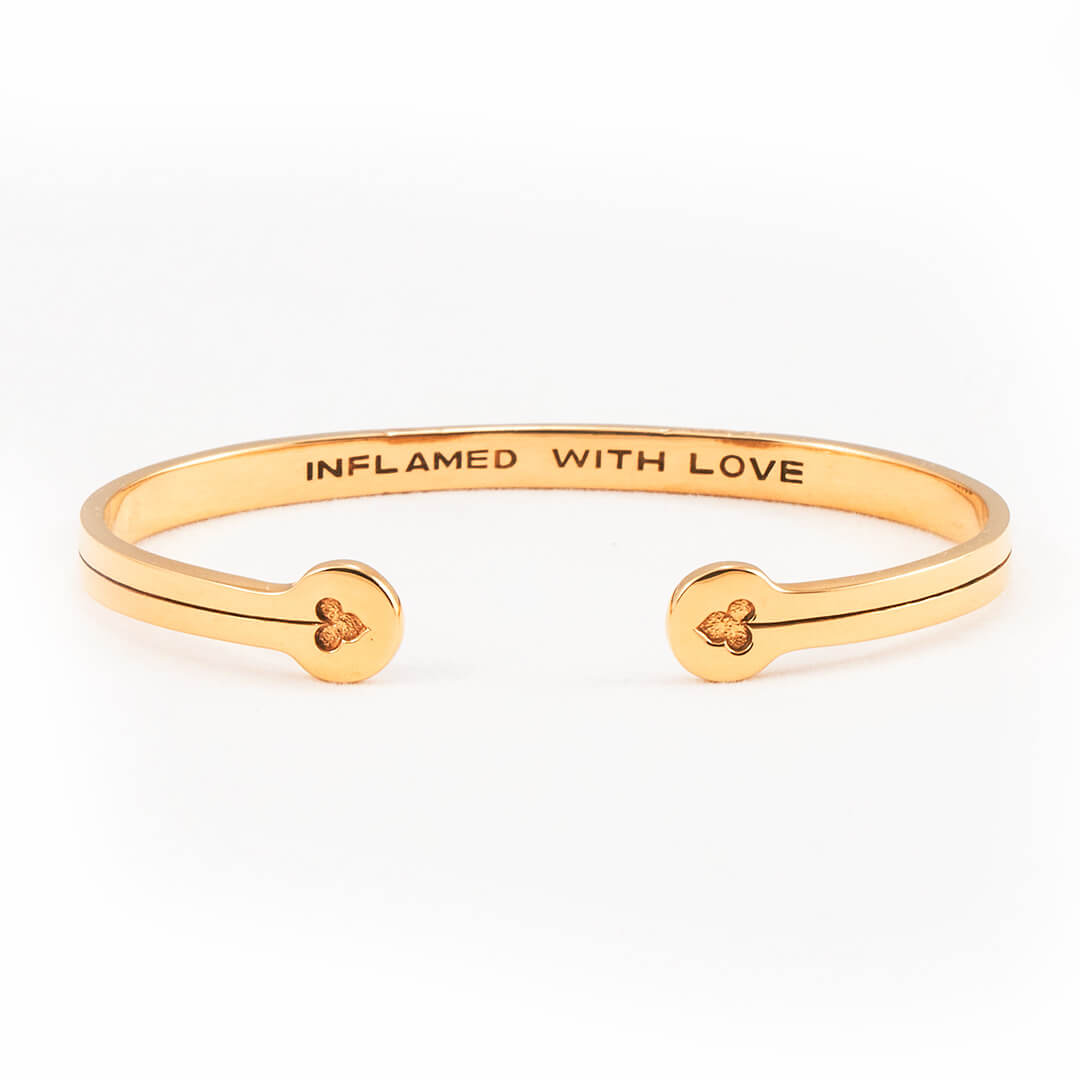 Unmandana Mantra Cuff Bracelet (Gold Brass) 3
