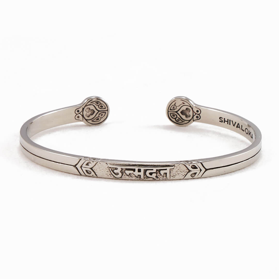 Unmandana Mantra Cuff Bracelet (Silver Brass) 2