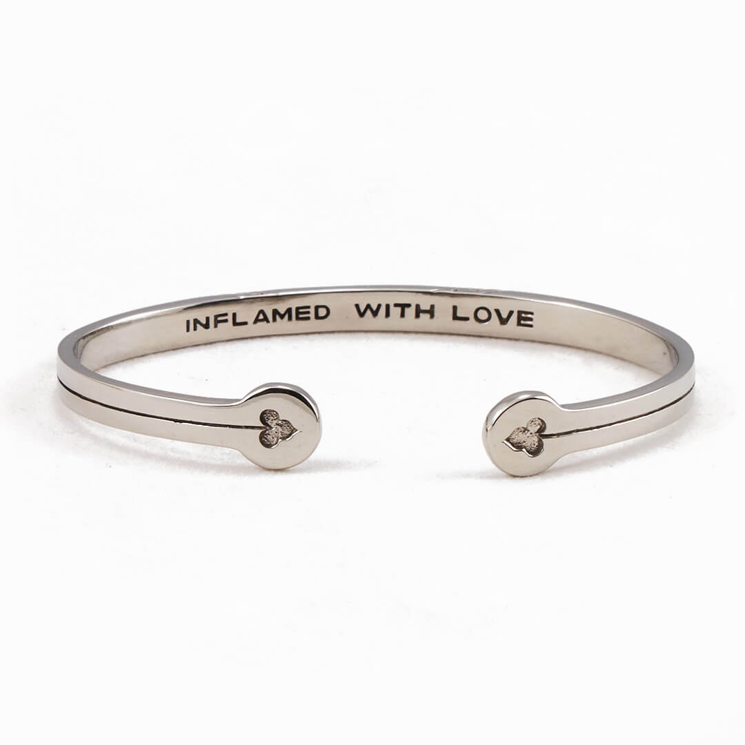 Unmandana Mantra Cuff Bracelet (Silver Brass) 3