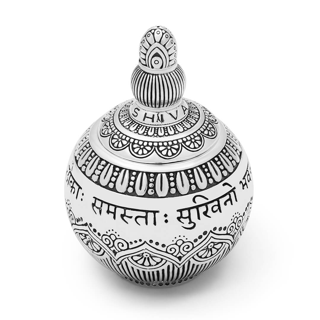 Blessing Mantra Altar Bowl (Silver) – square1