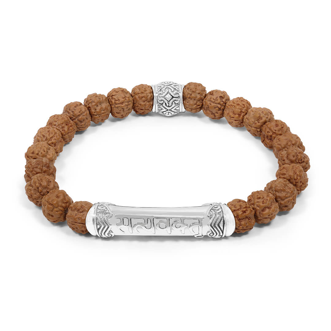 Truthspeaker Rudraksha Mantra Bracelet (silver) 1