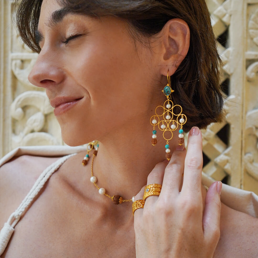Ajna Blue Topaz gold 5