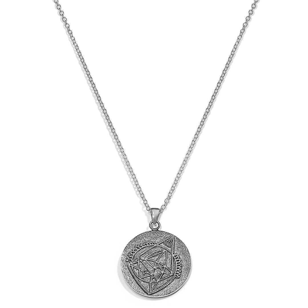 Ganesh Yantra Pendant Necklace silver 2