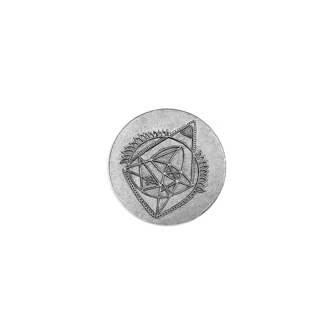 Ganesh Yantra Medallion silver 32cm-1