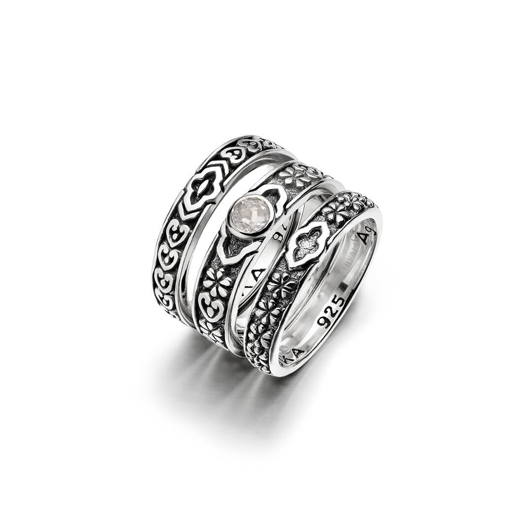 Ajna White Topaz silver