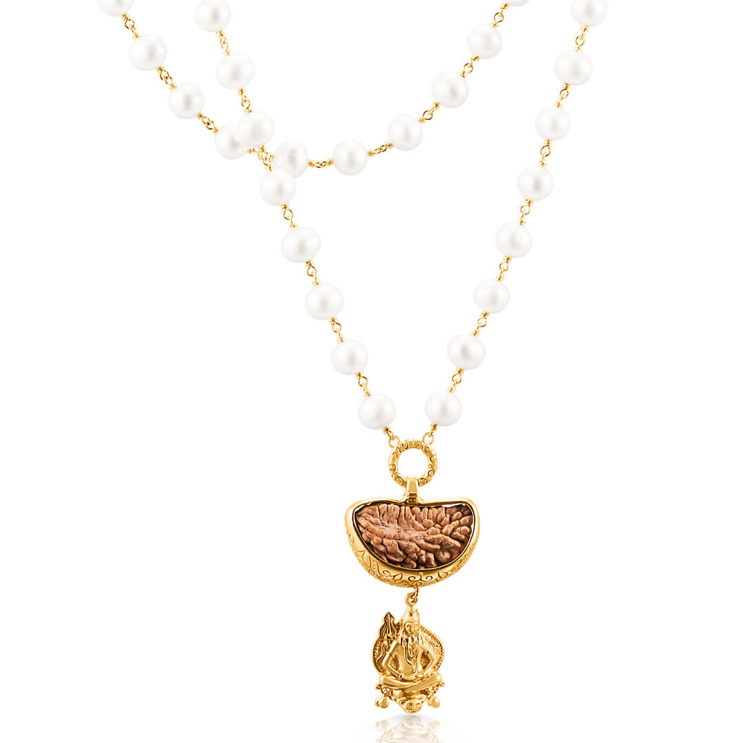 Shiva 1 Mukhi Pearl Mala (gold) 1