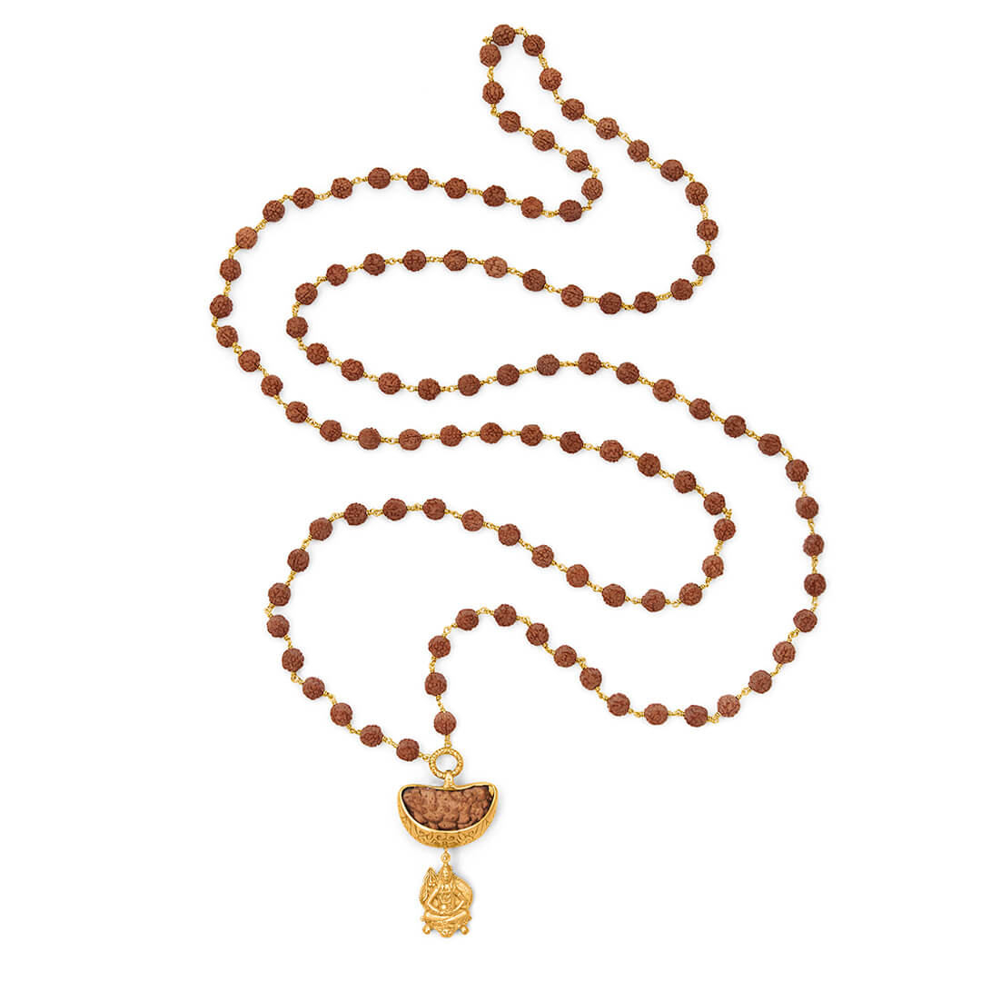 Shiva 1 Mukhi Rudraksha Mala (gold) 2