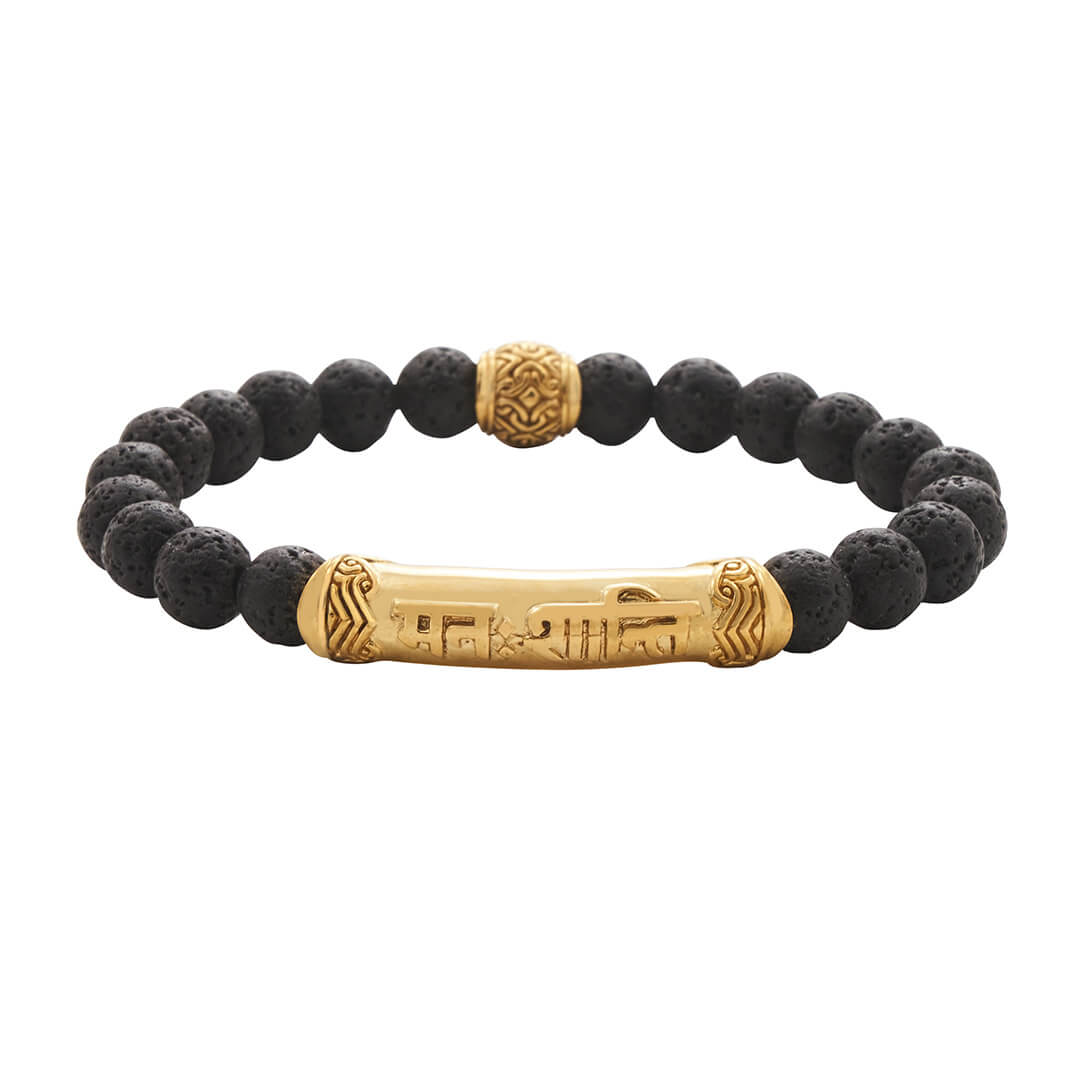 Peace of Mind Protection Mantra Bracelet (gold) 1